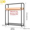 Adjustable Fabric Roll Storage Rack with Wheels view 2