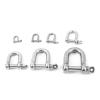 Stainless Steel Bow Shackles, 304 Stainless Steel D-Shackle Rigging Hooks, M4–M16, 20 Pieces, for Boat Rigging (1 M16 Piece) view 2