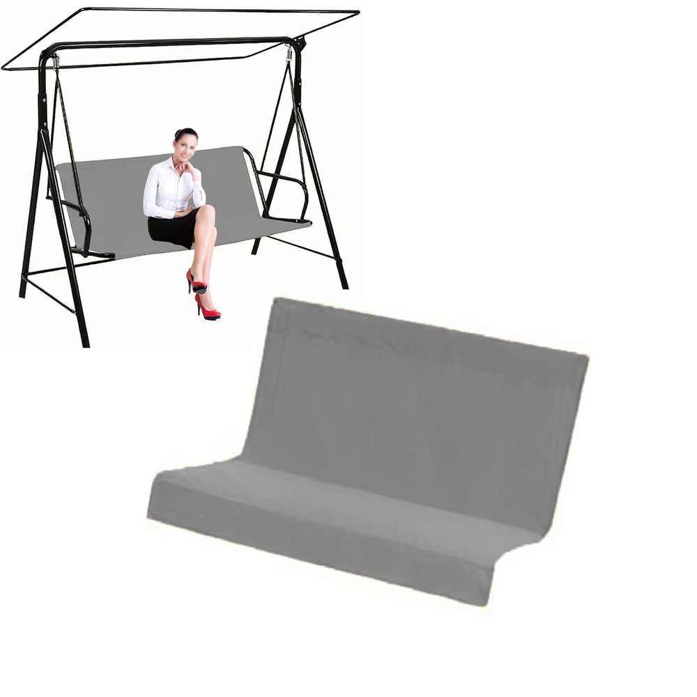 Replacement Cover for Hollywood Swing, 600D Oxford Fabric, Gray, 54.3 x 19.3 x 19.7 in