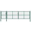 Mhdvray Garden Gate 500 x 175 cm, Green Galvanized Steel view 4