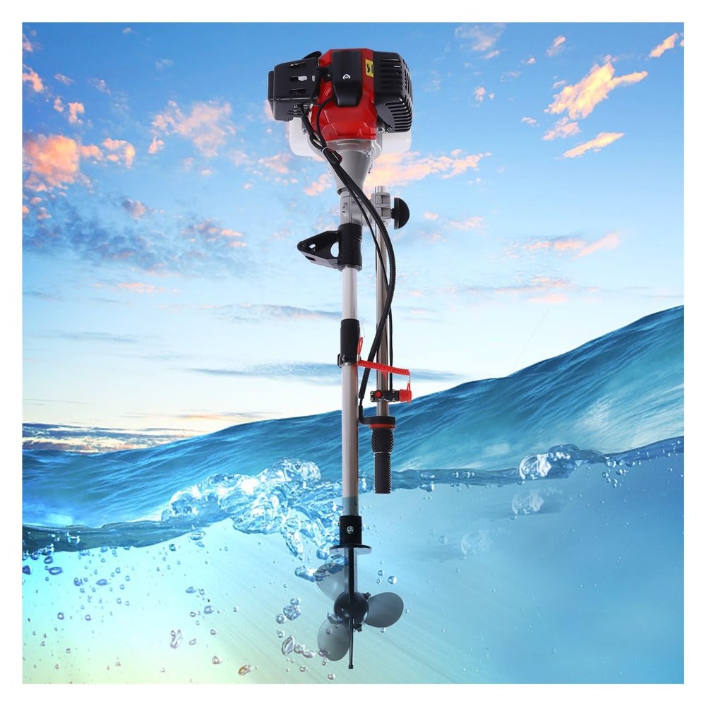 2.3 HP Gas-Powered 2-Stroke Outboard Motor, 52 cm, with CDI System, Portable Design