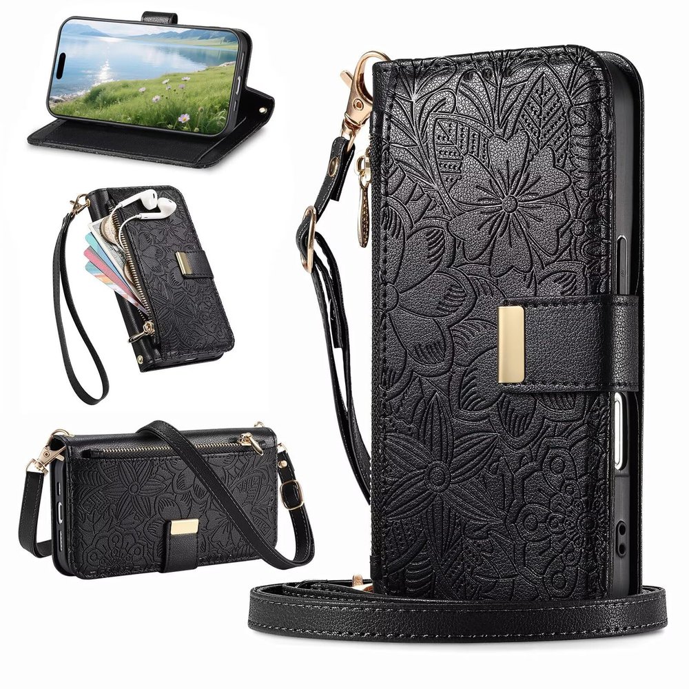 Belzsxy Wallet Case for Huawei nova 12 Pro/nova 12 Ultra, Black