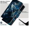 SEHEYA Case for iPhone 7 Plus/8 Plus, Premium PU Leather Wallet Case with Night Sky Wolf Design view 2