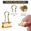 MAIJIAJU 100-Pack Reusable Gold Foldback Clips, 19 mm Metal view 3