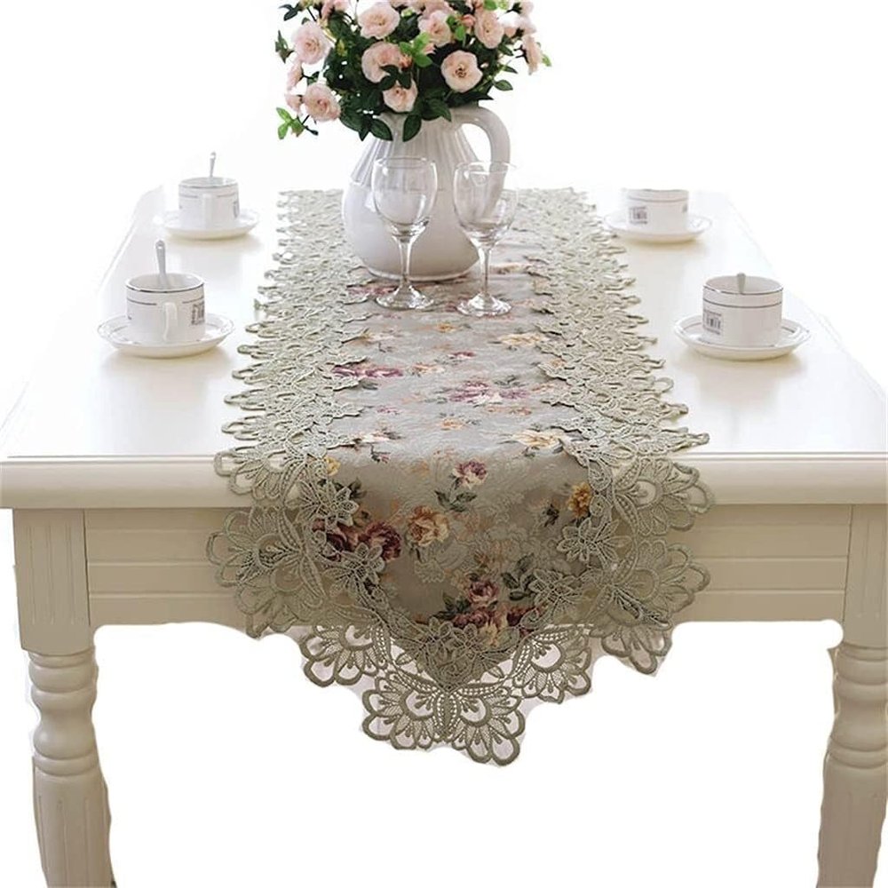 Pastoral Linen Table Runner for Dining Table, Coffee Table, or Shoe Cabinet, 40 x 280 cm