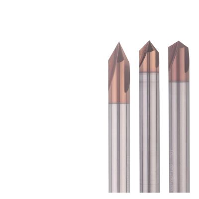 HRC58 3-Flute Solid Carbide Chamfer Mill, Countersink, V-Groove, 1 Pc (60°, 36 mm-3 x 50 mm)