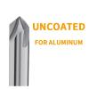 HRC58 3-Flute Solid Carbide Chamfer Mill, Countersink, V-Groove, 1 Pc (60°, 36 mm-3 x 50 mm) view 2