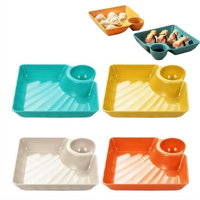 4 Pcs Sauce Separated Plate Set