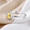 Meadows 925 Sterling Silver Ring with Golden Rutilated Quartz, Oval Gemstone Ring, Handmade Minimalist Jewelry, Gift for Women R-1919AN_57 (18.1) view 3