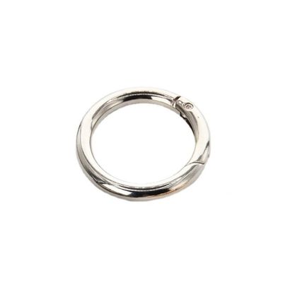 O-Ring with Metal Spring Gate, 25 mm, Silver