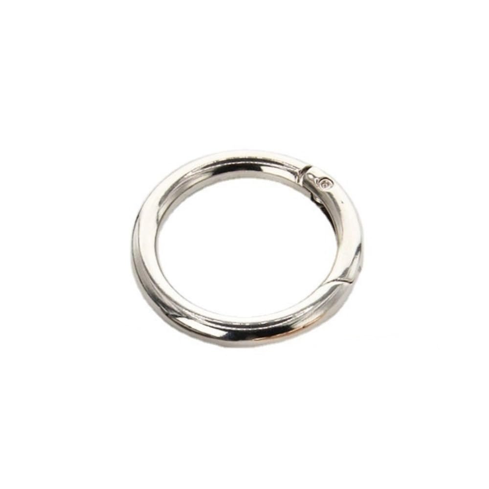 O-Ring with Metal Spring Gate, 25 mm, Silver