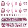 980 Pcs Pink Nail Art Rhinestones view 1