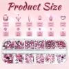 980 Pcs Pink Nail Art Rhinestones view 2
