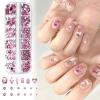 980 Pcs Pink Nail Art Rhinestones view 3