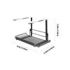 HOODANCOS Black Iron Under-Desk Cable Management Tray view 2