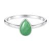 Meadows 925 Sterling Silver Aventurine Ring, Oval Gemstone Ring, Handmade Minimalist Jewelry, Gift for Women R-1919AR_50 (15.9) view 1