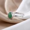 Meadows 925 Sterling Silver Aventurine Ring, Oval Gemstone Ring, Handmade Minimalist Jewelry, Gift for Women R-1919AR_50 (15.9) view 3