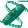 Gatuida Green Clover Fabric Ribbon for Gift Wrapping and Party Decorations view 3