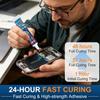Handy Display Glue - Smartphone Back Adhesive with Repair Kit, Universal Craft Glue for Plastic, Glass, Metal, Ceramic, 15ml x 2, Black and Clear view 4