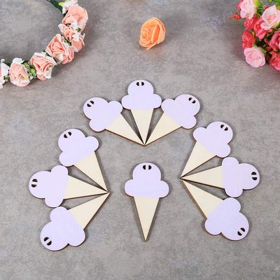 HEEPDD 10-Piece Wooden Hanging Garland, Cone Design