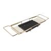 Hamwesh Expandable Metal-and-Marble Bathtub Caddy view 3
