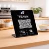 TikTok Follower Stand/Sign with QR Code and NFC (16.5 x 10.5 cm) - German view 2