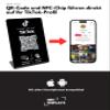 TikTok Follower Stand/Sign with QR Code and NFC (16.5 x 10.5 cm) - German view 3