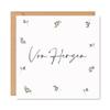 Wedding Card – “From the Heart” Leaf Design | Square Folded Card (15 x 15 cm) with Kraft Envelope, Blank Inside (12) view 1