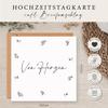 Wedding Card – “From the Heart” Leaf Design | Square Folded Card (15 x 15 cm) with Kraft Envelope, Blank Inside (12) view 3