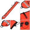 HOSEONFN 5 ft (1.5 m) Inflatable Surface Marker Buoy for Divers, Highly Visible, Red view 2