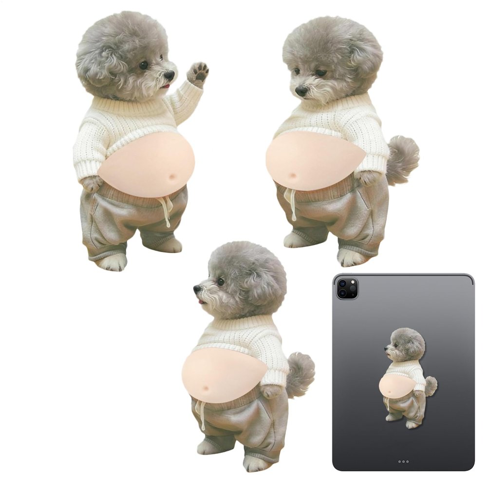 Funny Dog Belly Stickers Set