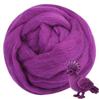 Xiniear Felting Wool, 100 g Needle Felting Wool (Purple)