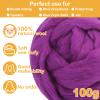 Xiniear Felting Wool, 100 g Needle Felting Wool (Purple) view 2