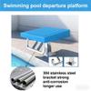 Pool Starting Block, Non-Slip 304 Stainless Steel Diving Platform, 15° Incline, 660 lb/300 kg view 3