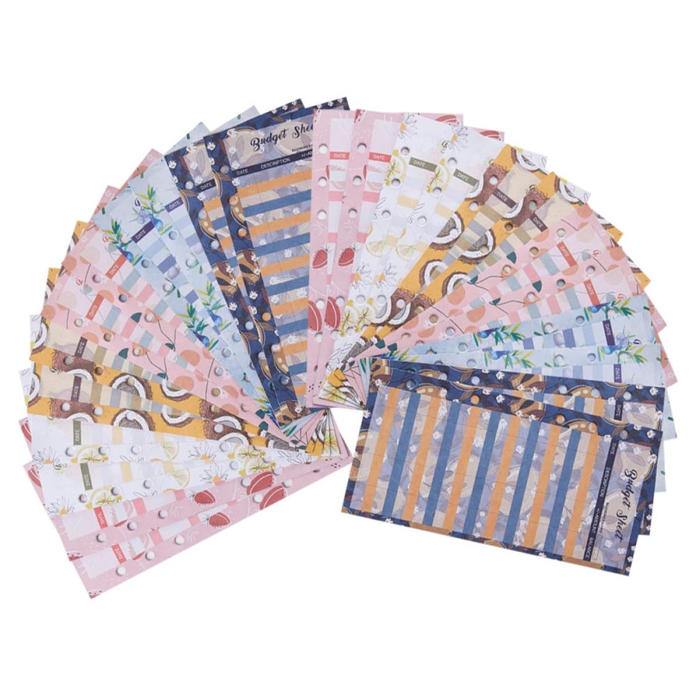 MAGICLULU 24-Piece Paper Budget Cards with Creative Fruit Design