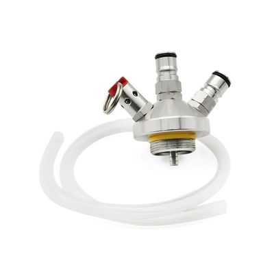 304 Stainless Steel Mini Keg Cover, Pressure-Relief Lid for 2–10 L Homebrew Kegs with Silicone Dip Tube