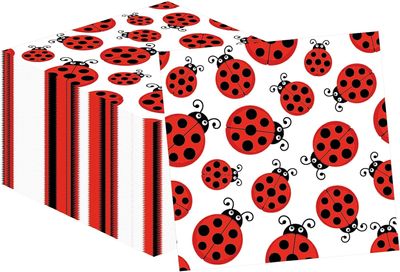 20 Ladybug Decorative Napkins, 33x33 cm