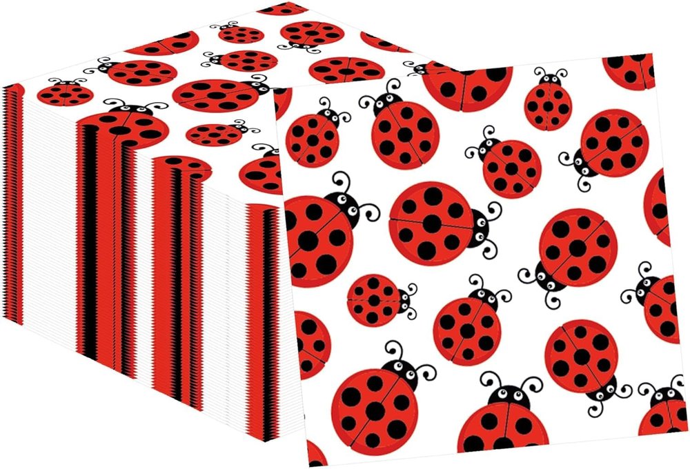20 Ladybug Decorative Napkins, 33x33 cm
