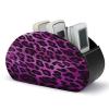 Purple Leopard Print Remote Control Holder with 5 Compartments view 1