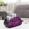 Purple Leopard Print Remote Control Holder with 5 Compartments view 4