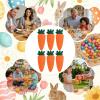 Easter Cutlery Holder, 6-Piece Reusable Carrot Organizer view 4