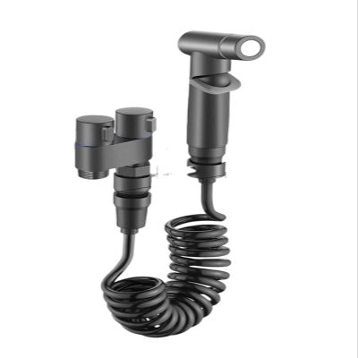 Kitchen Faucet and Handheld Bidet Sprayer Set, Gray
