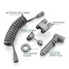 Kitchen Faucet and Handheld Bidet Sprayer Set, Gray view 4