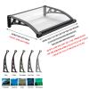 YPIOUREN Curved Lean-to Door Canopy, UV, Hail, Rain and Snow Protection, 120 x 200 cm view 2