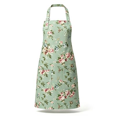 COMOOKA Women's Floral Apron with 2 Pockets