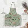COMOOKA Women's Floral Apron with 2 Pockets view 2