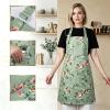 COMOOKA Women's Floral Apron with 2 Pockets view 3