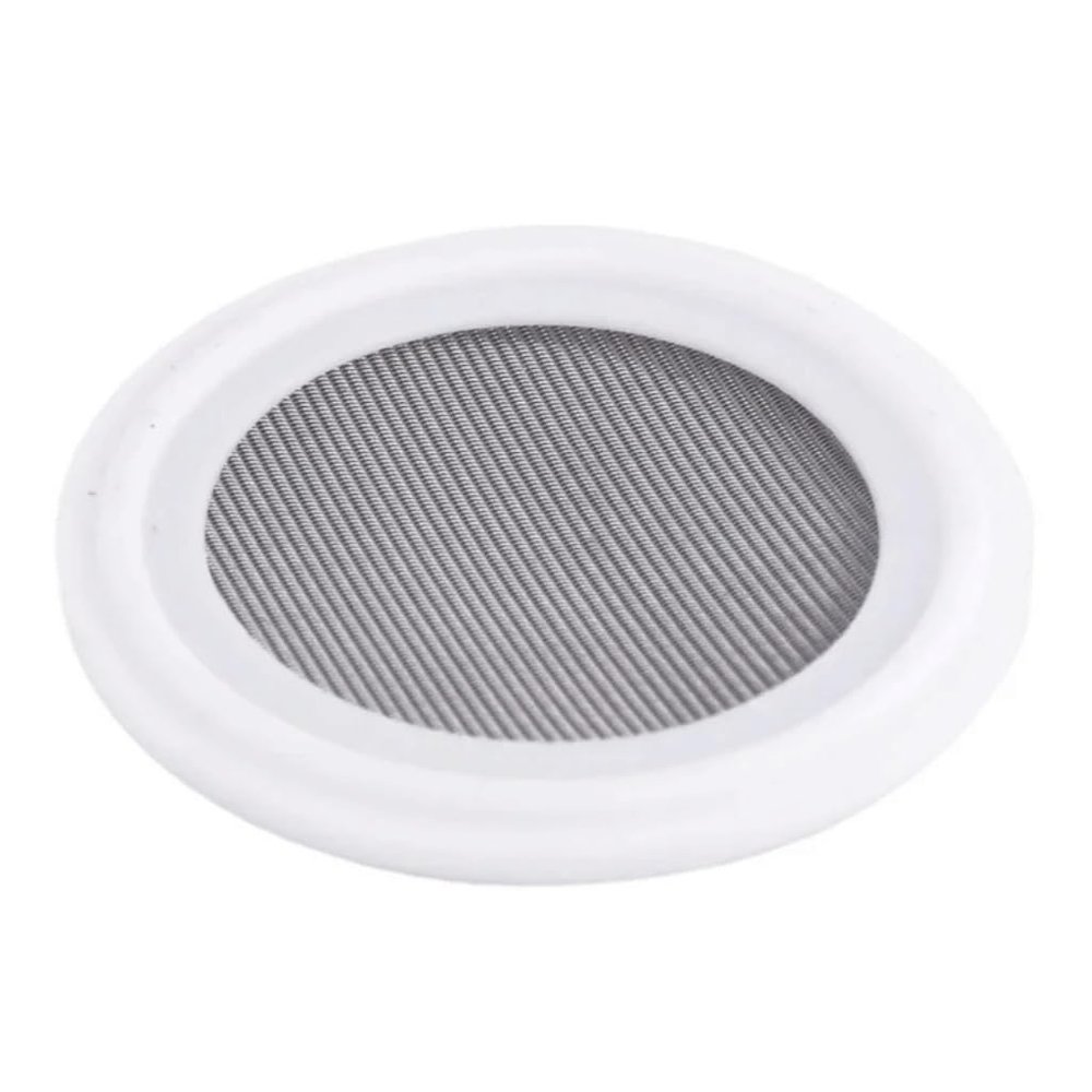 Tri-Clamp PTFE Mesh Filter, 50.5 mm OD, 1.5-Inch TC Sanitary Seal, 20 Mesh