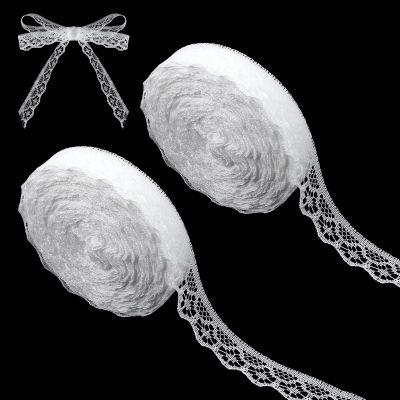 ADLABLD Lace Ribbon White 19.6 Yards 1.5cm Width