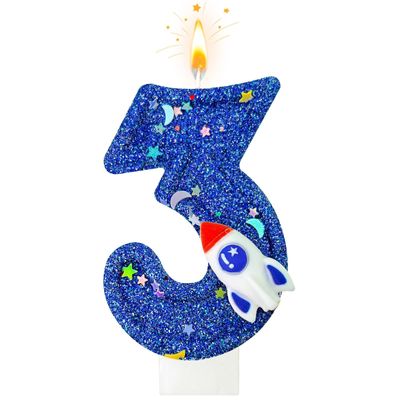 Fesnova Space Birthday Candle Number 3